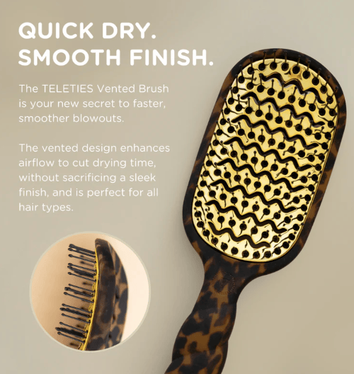 TELETIES Vented Hair Brush - Tortoise