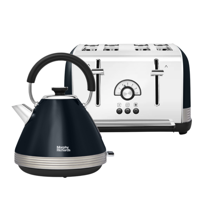 Venture Retro Kettle and Toaster Set - Onyx