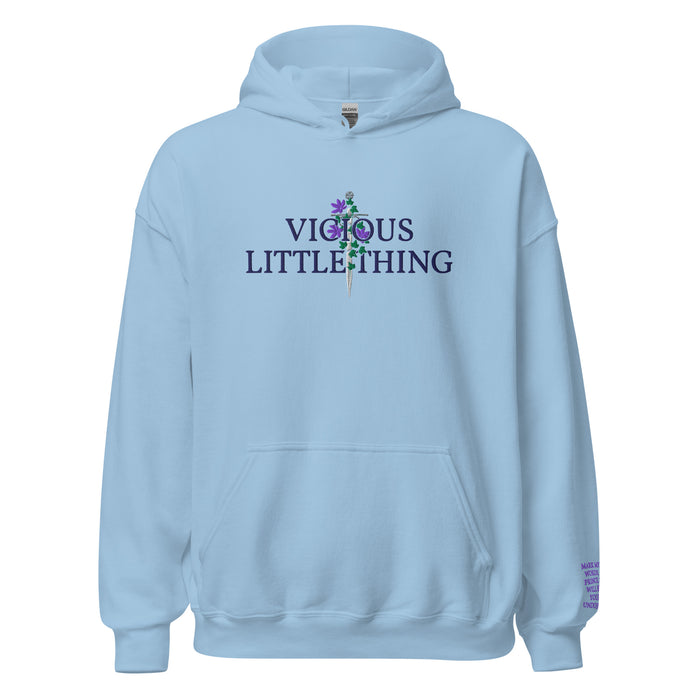 Vicious Little Thing Paedyn Gray Embroidered Hooded Sweatshirt - The Bean Workshop - embroidered, hoodie, kai azer, lauren roberts, paedyn gray, powerless