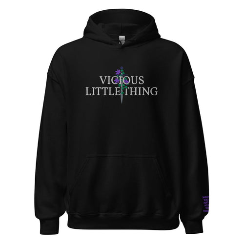 Vicious Little Thing Paedyn Gray Embroidered Hoodie - The Bean Workshop - embroidered, hoodie, kai azer, lauren roberts, paedyn gray, powerless