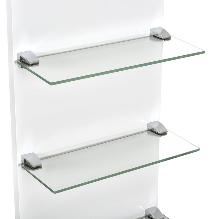 Two Vina Retail Display Shelf White DIR units by DIR with metal brackets on white background.