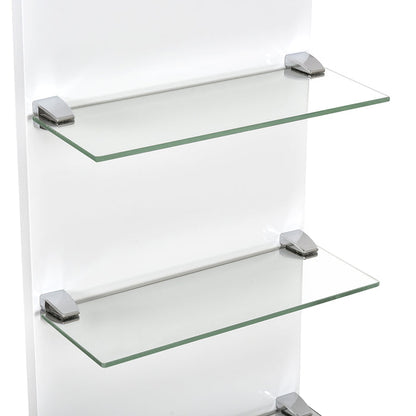 Two Vina Retail Display Shelf White DIR units by DIR with metal brackets on white background.