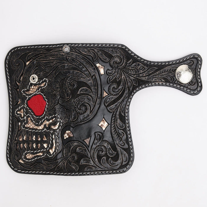 vintage skull biker men's wallet