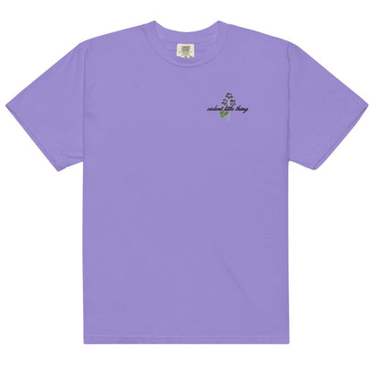 Violent Little Thing Embroidered T-shirt - The Bean Workshop - box tee, embroidered, fourth wing, rebecca yarros, violet sorrengail