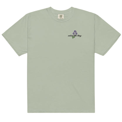 Violent Little Thing Embroidered T-shirt - The Bean Workshop - box tee, embroidered, fourth wing, rebecca yarros, violet sorrengail