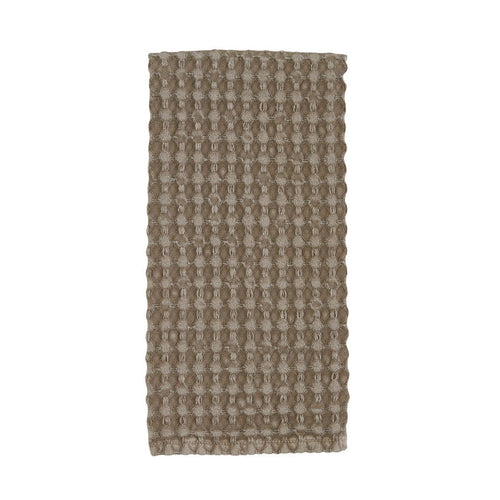 rustic WAFFLE WEAVE TOWEL - TAN