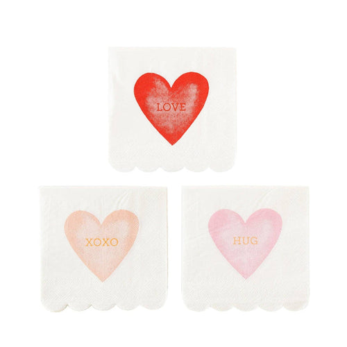 My Mind’s Eye PLNP206 - Watercolor Heart Scallop Cocktail Napkin Set