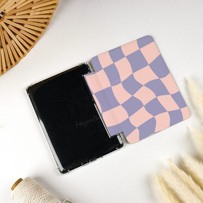 Wavy Check | Kindle Case - Pink & Purple
