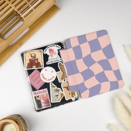 Wavy Check | Kindle Case - Pink & Purple