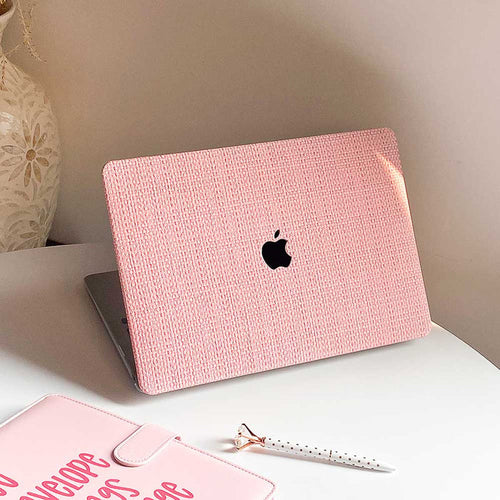 Weave Leather MacBook Case - Pink - IMCASE