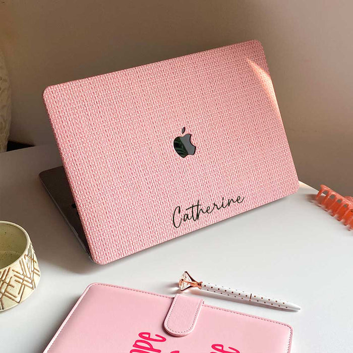 Weave Leather MacBook Case - Pink - IMCASE