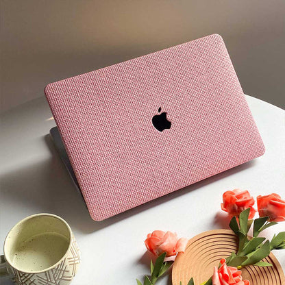 Weave Leather MacBook Case - Pink - IMCASE