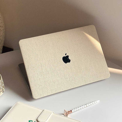 Weave Leather MacBook Case - White - IMCASE