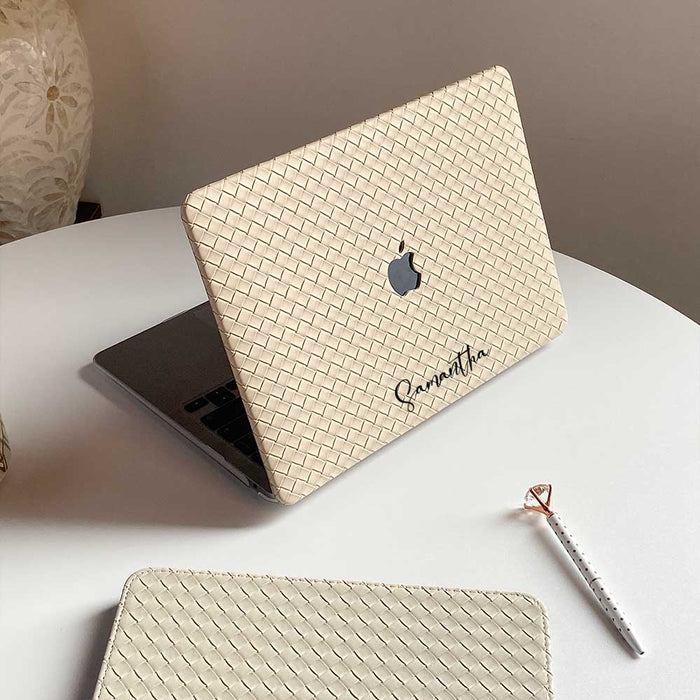 Weave Pattern MacBook Case - Beige - IMCASE