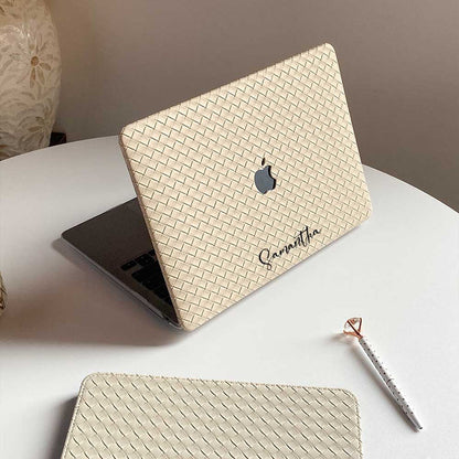 Weave Pattern MacBook Case - Beige - IMCASE