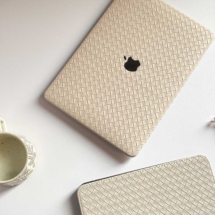 Weave Pattern MacBook Case - Beige - IMCASE