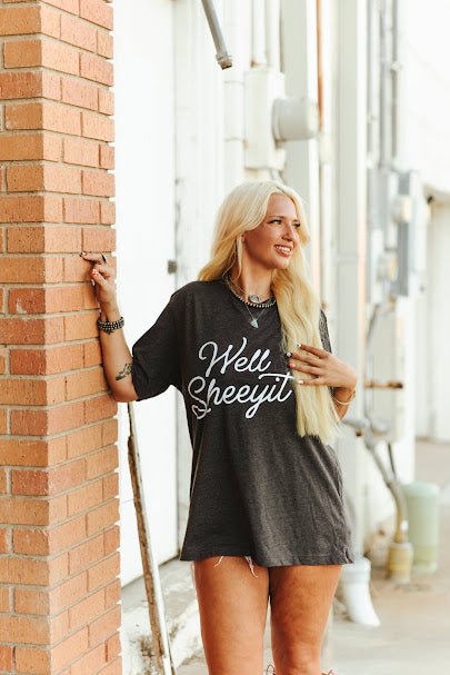 Well Sheeyit Graphic TeeCharcoalS
