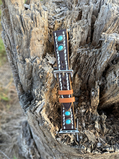 Western Slim Faux Leather Apple Watch Band