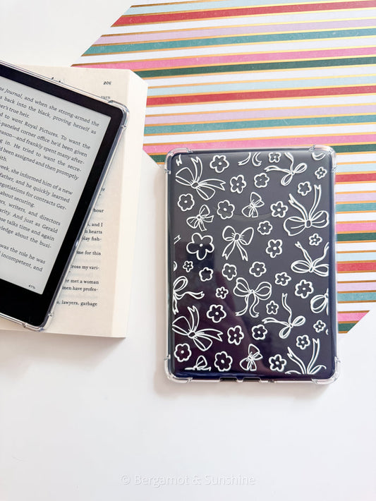 Whimsical Bows Kindle Case and/or Bookmark [Combined Listing] – Coquette E-Reader Cover