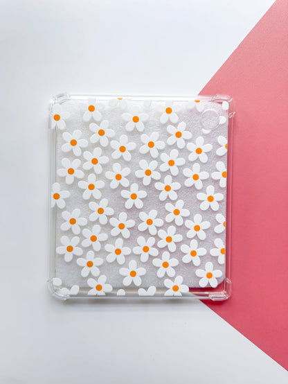 White Daisies E reader Case and/or Bookmark [Combined Listing]