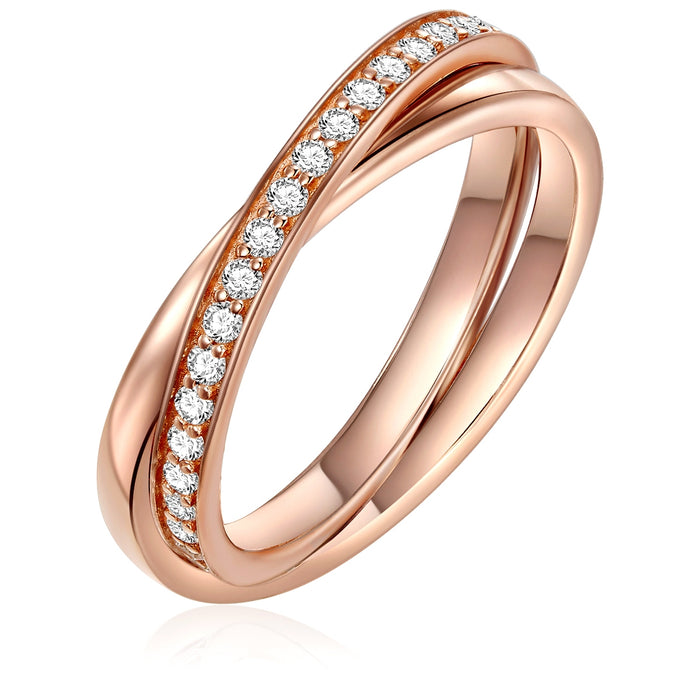 Wickelring roségold Twist-Look