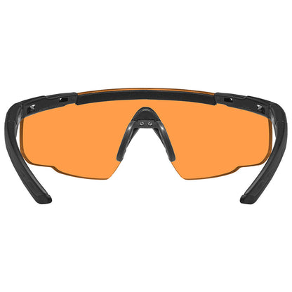 rear lens view of wiley x light rust saber advanced ballistic glasses