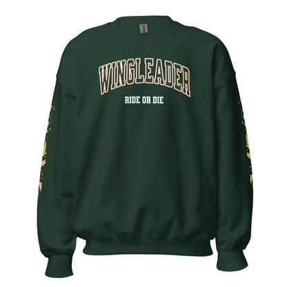 Wingleader Ride or Die Sweatshirt - The Bean Workshop - fourth wing, iron flame, onyx storm, rebecca yarros, sweater, sweatshirt