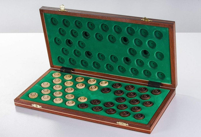 Wooden Checkers 100 squares, International Draughts - Checkers - Chess-House
