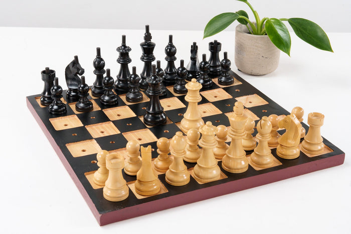 Wooden Chess Set for the Blind - 3.75 inch King - Chess Set - Chess-House