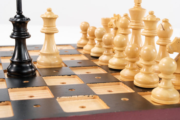 Wooden Chess Set for the Blind - 3.75 inch King - Chess Set - Chess-House