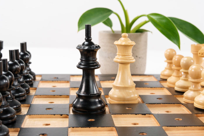 Wooden Chess Set for the Blind - 3.75 inch King - Chess Set - Chess-House