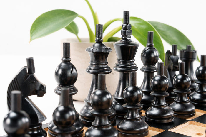 Wooden Chess Set for the Blind - 3.75 inch King - Chess Set - Chess-House