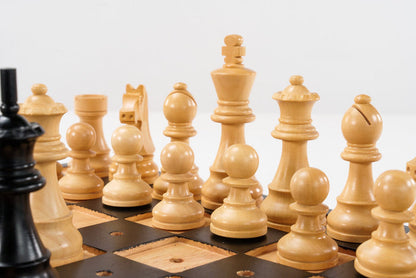 Wooden Chess Set for the Blind - 3.75 inch King - Chess Set - Chess-House