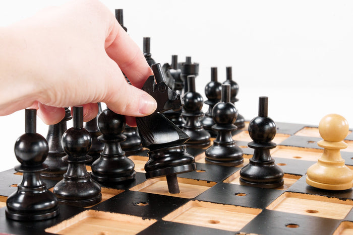 Wooden Chess Set for the Blind - 3.75 inch King - Chess Set - Chess-House