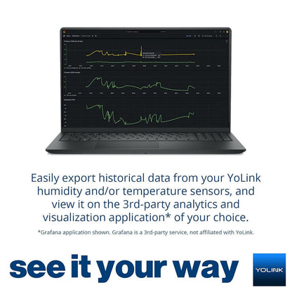 X3 Outdoor Temperature & Humidity Sensor ability to export historical data and visualizations.
