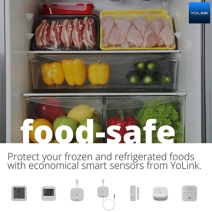 Protect your frozen and refrigerated foods with economical smart sensors from YoLink.