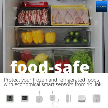 Protect your frozen and refrigerated foods with economical smart sensors from YoLink.
