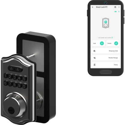 YoLink Smart Deadbolt Lock with Keypad, Fob & App Control, Keyless Entry, Multiple Unlock Methods, Secure & Reliable, Alexa, Google, IFTTT, Home Assistant Compatible, YoLink Hub Required