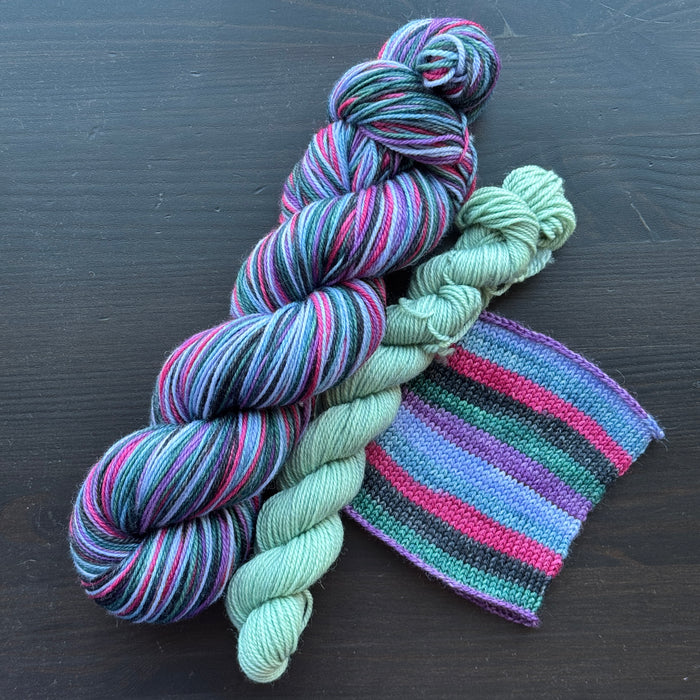 You Think I’m Qualified? Sock Set - Self Striping Merino Nylon Sock